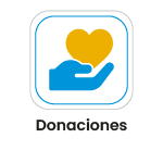 Icono de un corazón sobre una mano