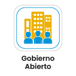 Icono de un tres personas frente a edificios