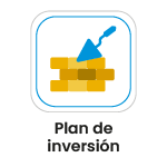 Icono de construcción con una espátula y ladrillos