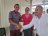 Edward Díaz Carmona, del Colegio Técnico Profesional de Barrio Irving, recibe a la Ministra de Educación, Guiselle Cruz. 