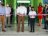 Presidente de la República y comunidad educativa realizan en corte de la cinta como simbolismo de la entrega de la escuela 