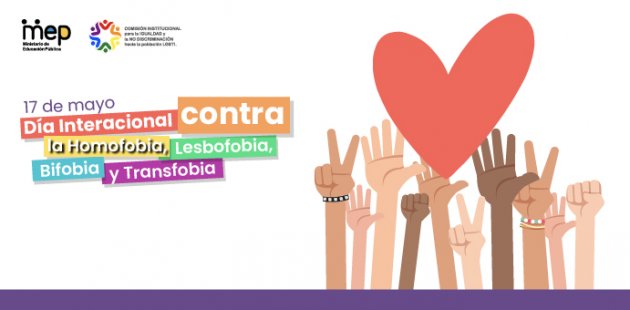 Se ilustra unas manos levantadas en lucha y con el corazón sobre ellas.