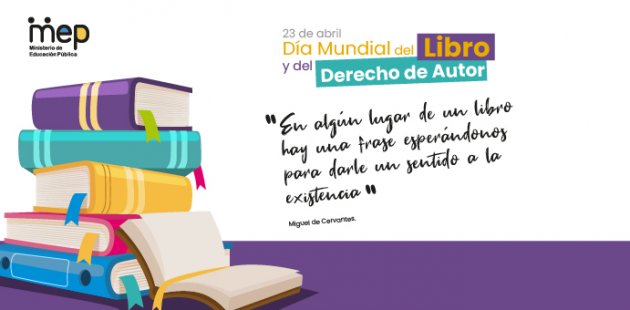 Se ilustra un par de libros apilados y con una frase motivadora.