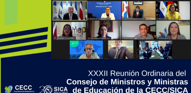 Imagen muestra participantes en la reunión virtual CECC SICA