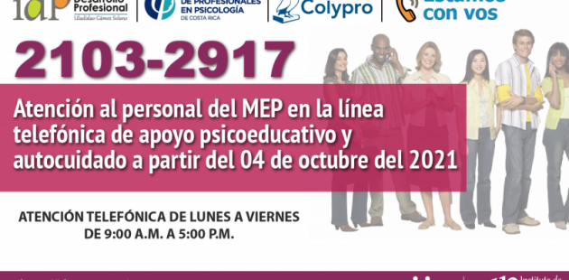 servicio de atención psicologica para personal docente y administrativo del MEP