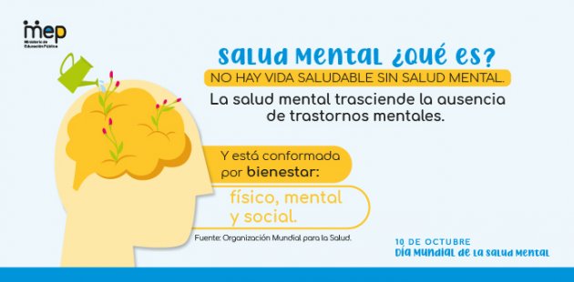 afiche digital con la representación de una cabeza con flores siendo regadas 