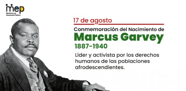 Marcus Garvey posando para la fotografía.