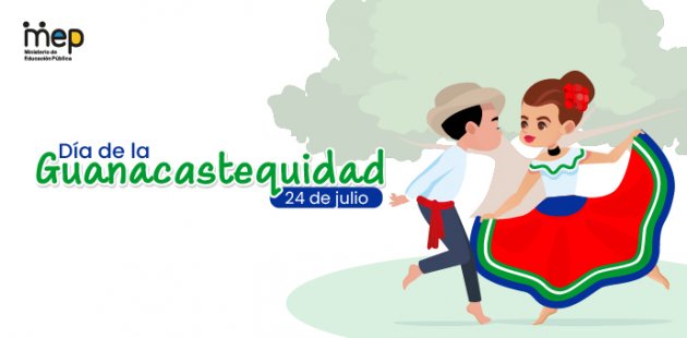 Dos personas bailando típico. 24 de julio, Día de la Guanacastequidad.