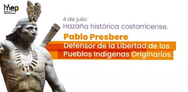 Afiche con la imagen del Cacique Pablo Presbere