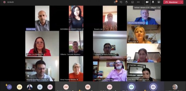 Foto muestra personas que participaron en reunión virtual