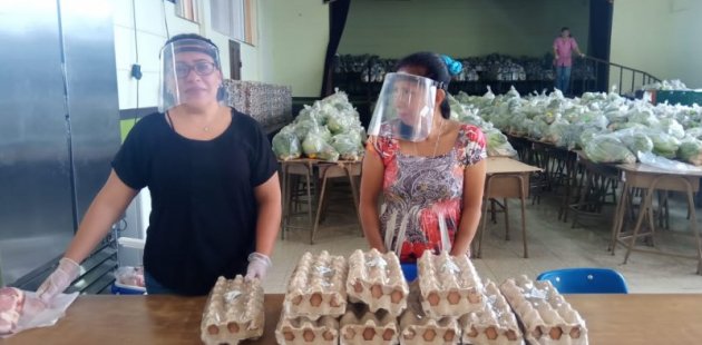 Novena entrega de alimentos