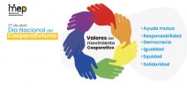 se ilustra unas manos abrazadas de otras reflejando el cooperativismo.