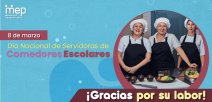 8 de marzo, Día Nacional de Servidoras de Comedores Escolares