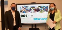 Allen Quesada,de la UCR y la Viceminsitra Académica, María Alexandra Ulate. 