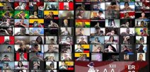 Estudiantes de países latinoamericanos participando en la Olimpiada virtualmente