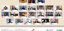 Fotografía muestra a ministros de educación de iberoamérica en reunión virtual