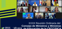 Imagen muestra participantes en la reunión virtual CECC SICA