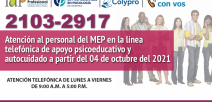 servicio de atención psicologica para personal docente y administrativo del MEP