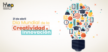 Se ilustra un bombillo representando las diferentes formas de creatividad