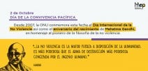 Afiche Digital en conmemoración del Día de la Convivencia Pacífica, y el mensaje