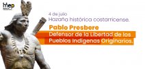 Afiche con la imagen del Cacique Pablo Presbere