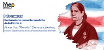 Declaratoria como Benemérita de la Patria a Francisca “Pancha” Carrasco Jiménez,