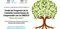 Afiche digital con la presentación de un árbol con raíces destacadas.