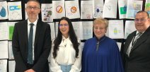 Ministra de Educación, Anna Katharina Müller y Maria Gabriela Vallejo gerente ge
