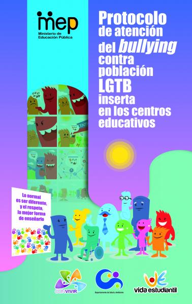 Portada del Protocolo de atención del bullying contra la población LGTBI