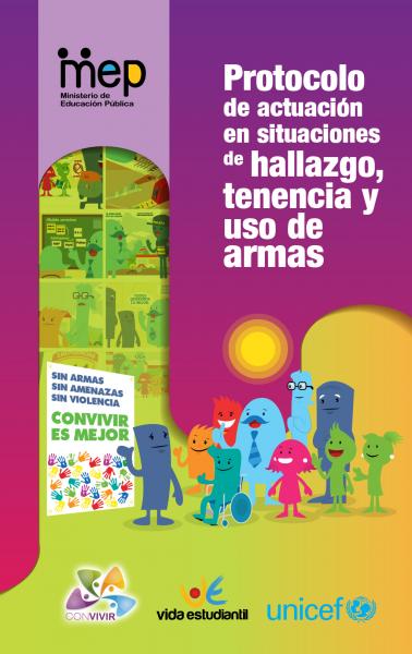 Portada del protocolo de actuación en situaciones de hallazgo, tenencia y uso de armas
