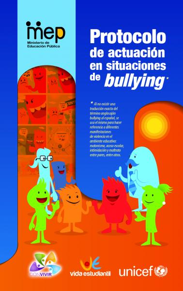 Portada del Protocolo de actuación en situaciones de bullying